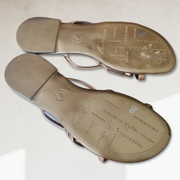 Apri Italian Matte and Shine Strappy Sandals Size 7 1/2 - Picture 8 of 9